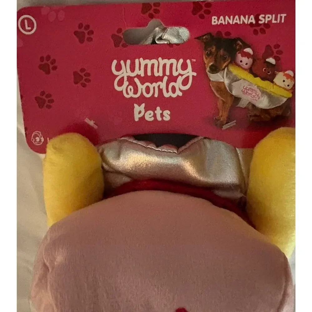 Kidrobot Yummy World Banana Split Pet Dog Costume Large Halloween ice Cream